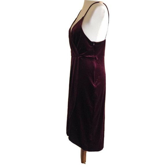 Nasty Gal Ark & Co. Womens Burgundy Velvet Dress M - Picture 8 of 11